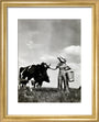 A milkmaid and cows art print extra small gold Art Print - Science Museum Shop