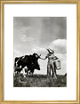 A milkmaid and cows art print medium gold Art Print - Science Museum Shop