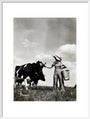 A milkmaid and cows art print large white Art Print - Science Museum Shop
