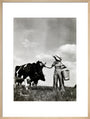 A milkmaid and cows art print large natural Art Print - Science Museum Shop