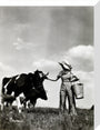 A milkmaid and cows stretched canvas medium none Art Print - Science Museum Shop
