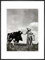 A milkmaid and cows art print extra large black Art Print - Science Museum Shop