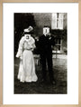 A couple, each holding up a number in front of their face circa 1905 art print medium natural Art Print - Science Museum Shop