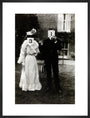 A couple, each holding up a number in front of their face circa 1905 art print large black Art Print - Science Museum Shop