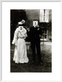 A couple, each holding up a number in front of their face circa 1905 art print large white Art Print - Science Museum Shop