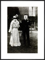 A couple, each holding up a number in front of their face circa 1905 art print extra large black Art Print - Science Museum Shop