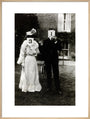 A couple, each holding up a number in front of their face circa 1905 art print extra large natural Art Print - Science Museum Shop