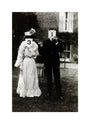 A couple, each holding up a number in front of their face circa 1905 unstretched canvas medium none Art Print - Science Museum Shop
