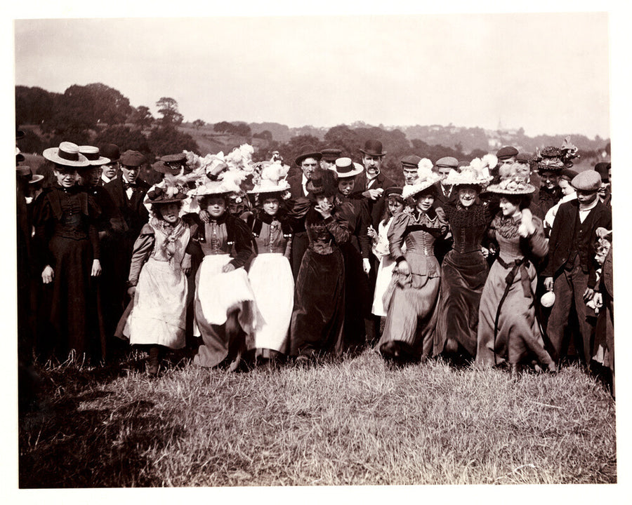 Line of dancing women, c 1898. Art Print - Science Museum Shop