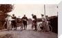 Cyclists looking at maps, c 1900. stretched canvas small none Art Print - Science Museum Shop