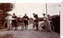 Cyclists looking at maps, c 1900. stretched canvas medium none Art Print - Science Museum Shop