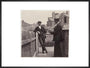 Man taking a photograph with a Brownie camera, c 1900. art print extra large black Art Print - Science Museum Shop