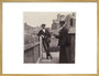 Man taking a photograph with a Brownie camera, c 1900. art print extra large gold Art Print - Science Museum Shop