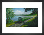 A Diesel Train on the Shore of Bassenthwaite Lake, near Keswick, Cumberland art print extra small black Art Print - Science Museum Shop
