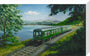 A Diesel Train on the Shore of Bassenthwaite Lake, near Keswick, Cumberland stretched canvas medium none Art Print - Science Museum Shop