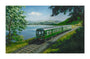 A Diesel Train on the Shore of Bassenthwaite Lake, near Keswick, Cumberland unstretched canvas extra large none Art Print - Science Museum Shop