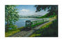 A Diesel Train on the Shore of Bassenthwaite Lake, near Keswick, Cumberland unstretched canvas large none Art Print - Science Museum Shop