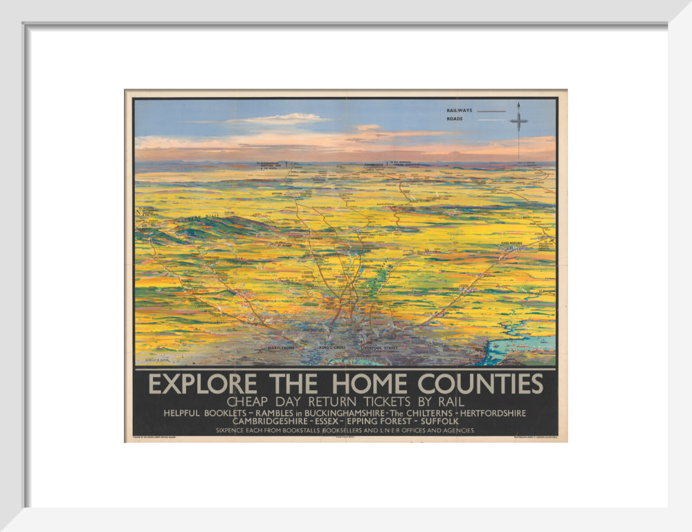 Explore the Home Counties art print small white Art Print - Science Museum Shop