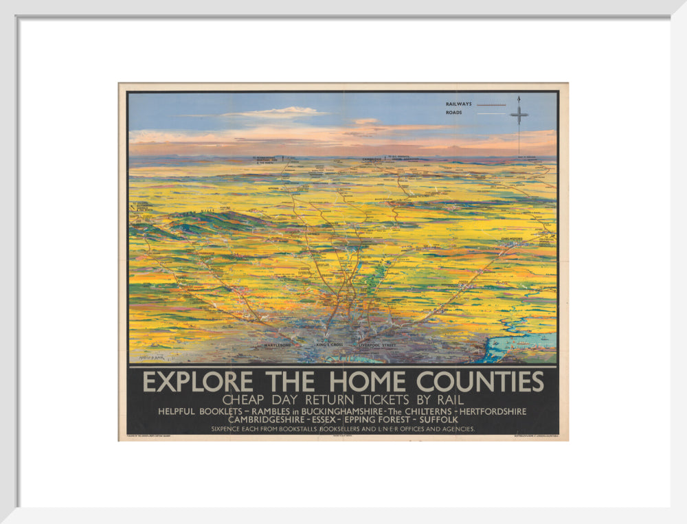Explore the Home Counties art print medium white Art Print - Science Museum Shop