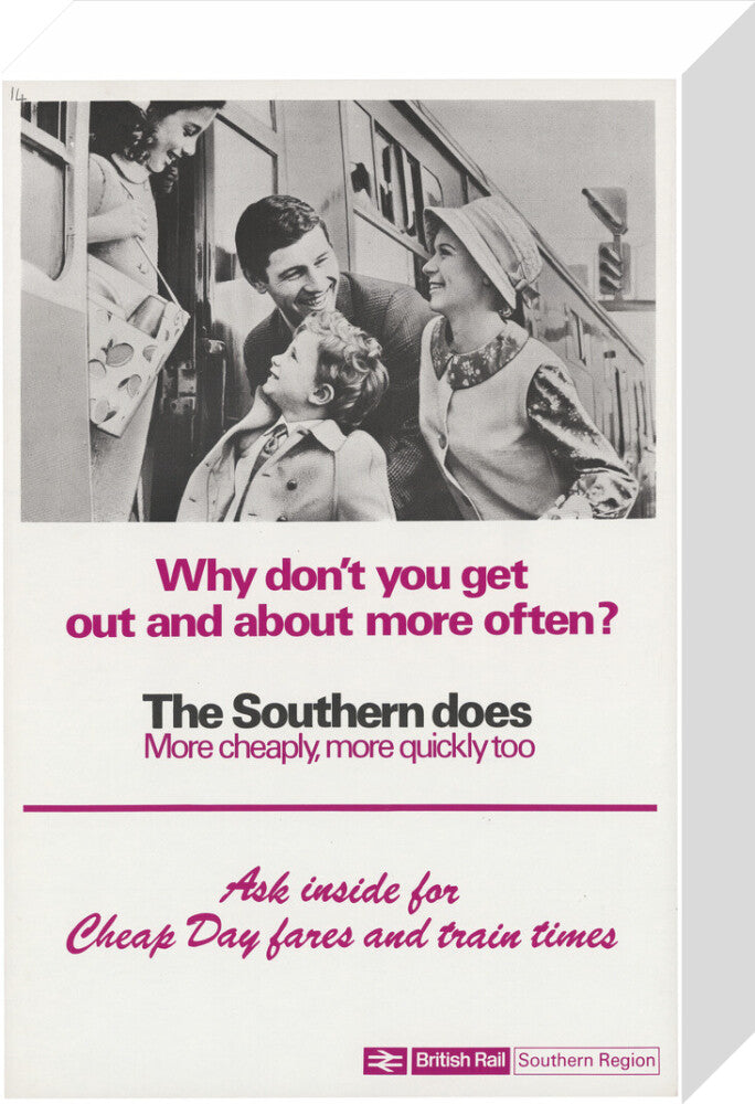 Why Don't You Get Out and About More Often? stretched canvas small none Art Print - Science Museum Shop