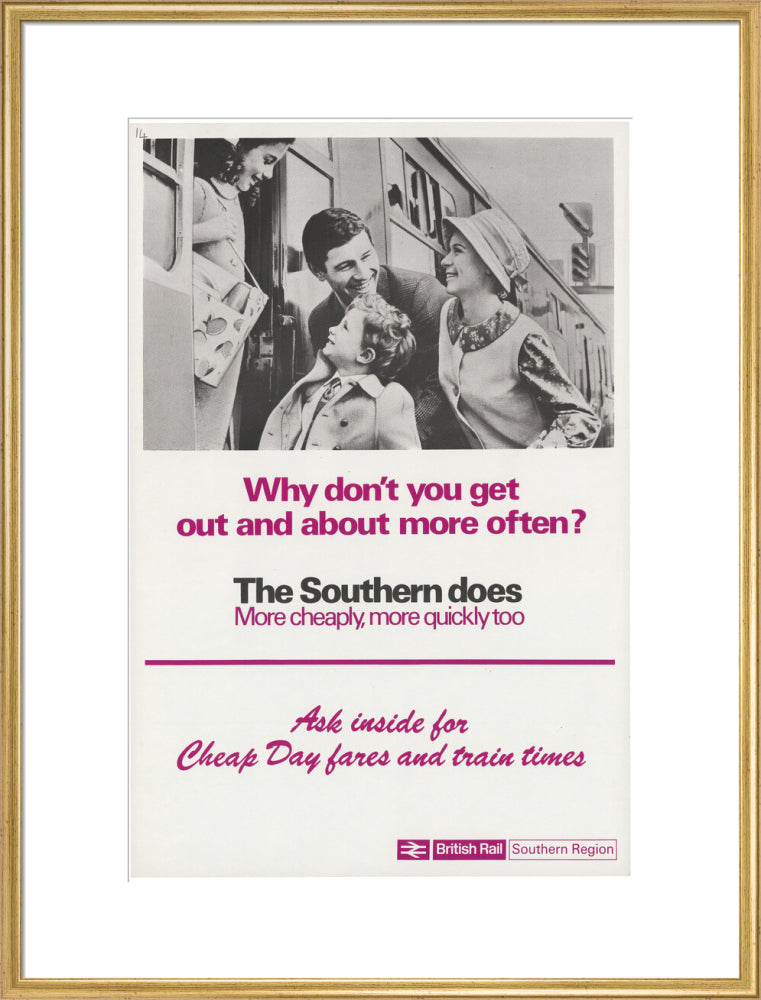 Why Don't You Get Out and About More Often? art print extra large gold Art Print - Science Museum Shop