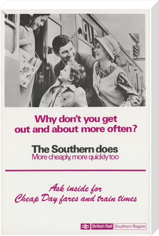 Why Don't You Get Out and About More Often? stretched canvas large none Art Print - Science Museum Shop