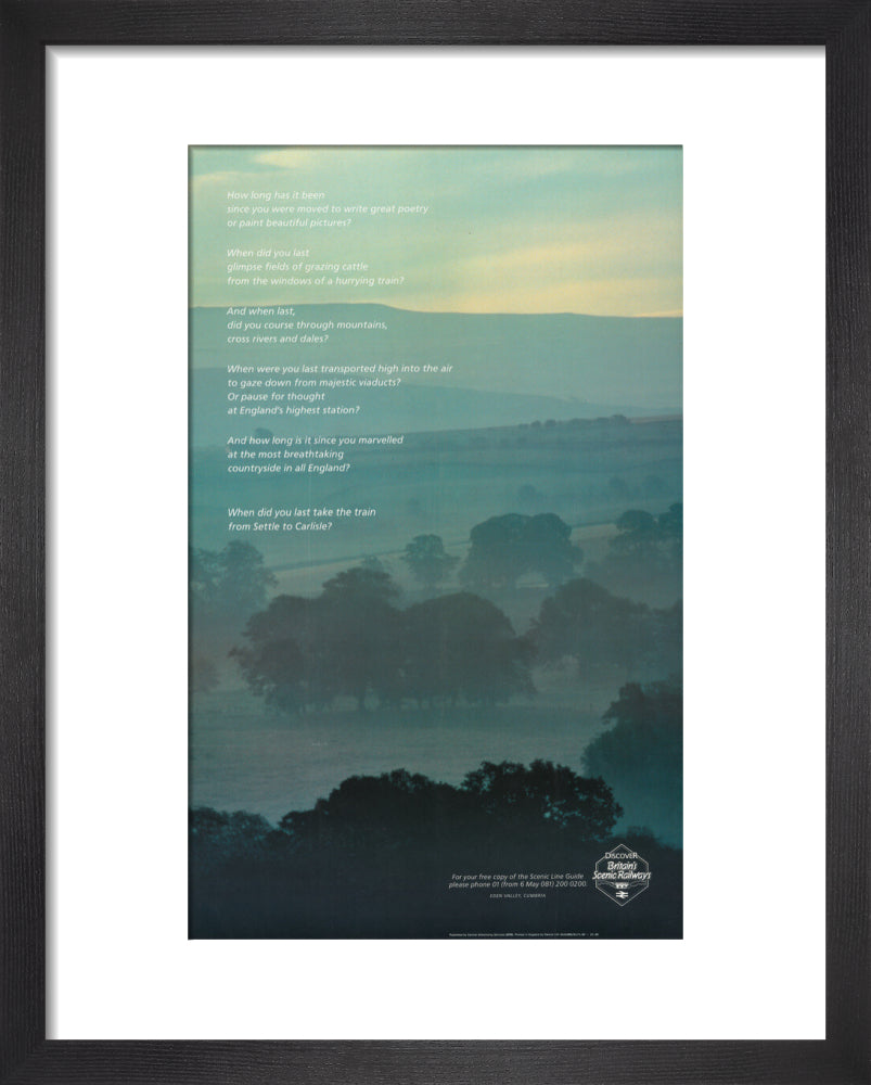 Discover Britain's Scenic Railway art print extra small black Art Print - Science Museum Shop