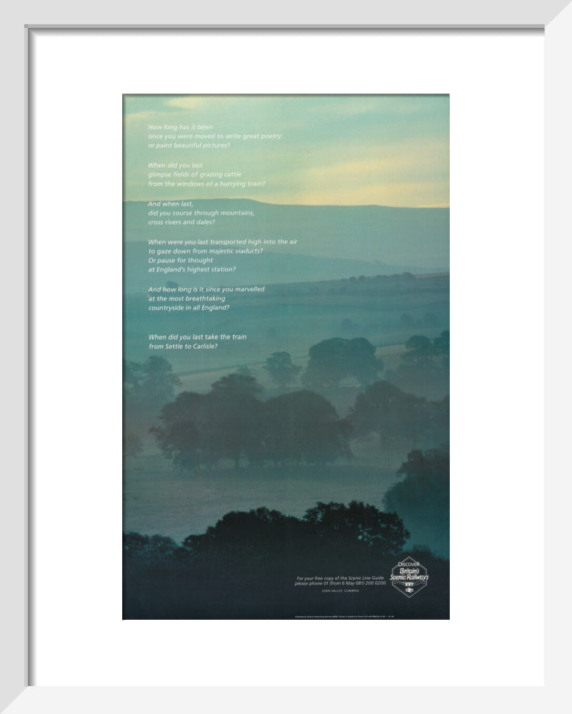 Discover Britain's Scenic Railway art print extra small white Art Print - Science Museum Shop