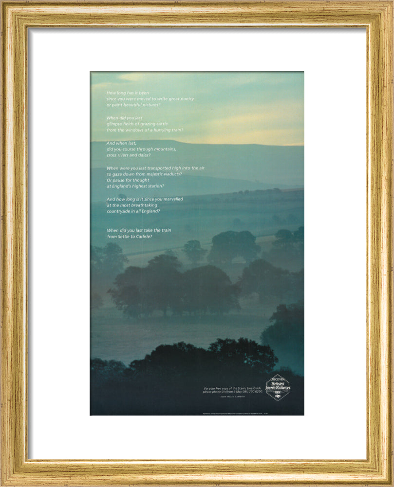 Discover Britain's Scenic Railway art print extra small gold Art Print - Science Museum Shop