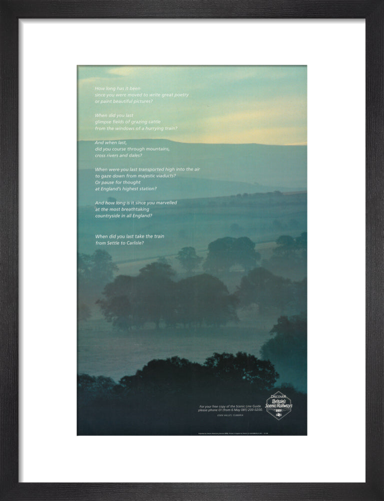 Discover Britain's Scenic Railway art print small black Art Print - Science Museum Shop