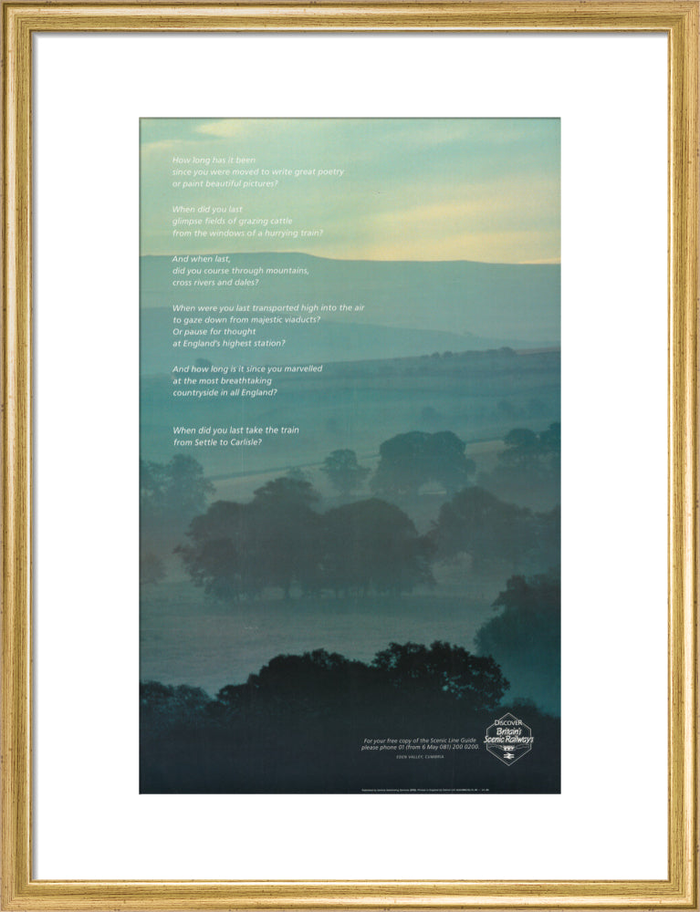 Discover Britain's Scenic Railway art print medium gold Art Print - Science Museum Shop