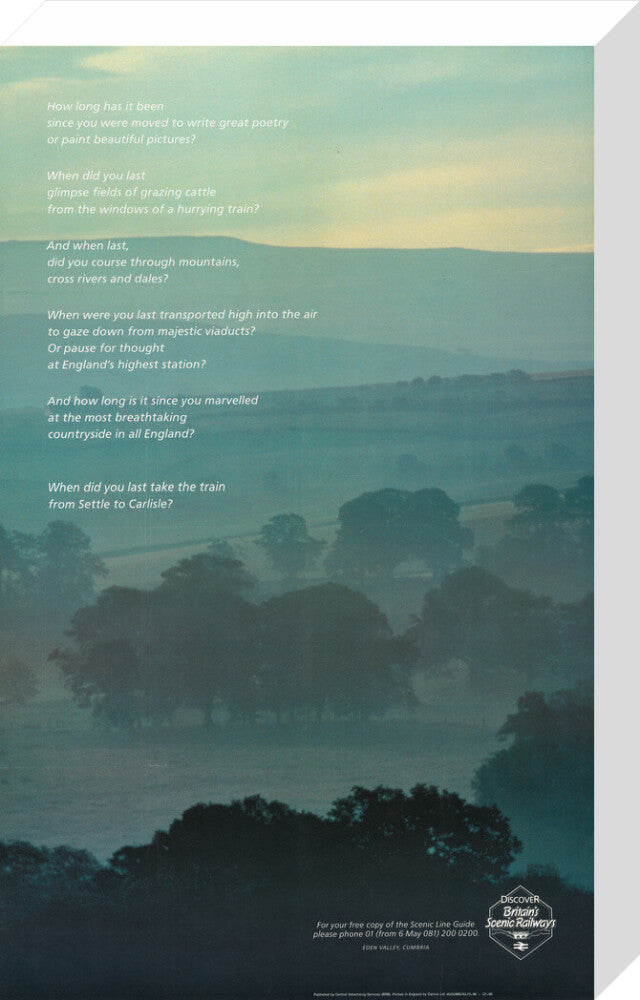 Discover Britain's Scenic Railway stretched canvas medium none Art Print - Science Museum Shop