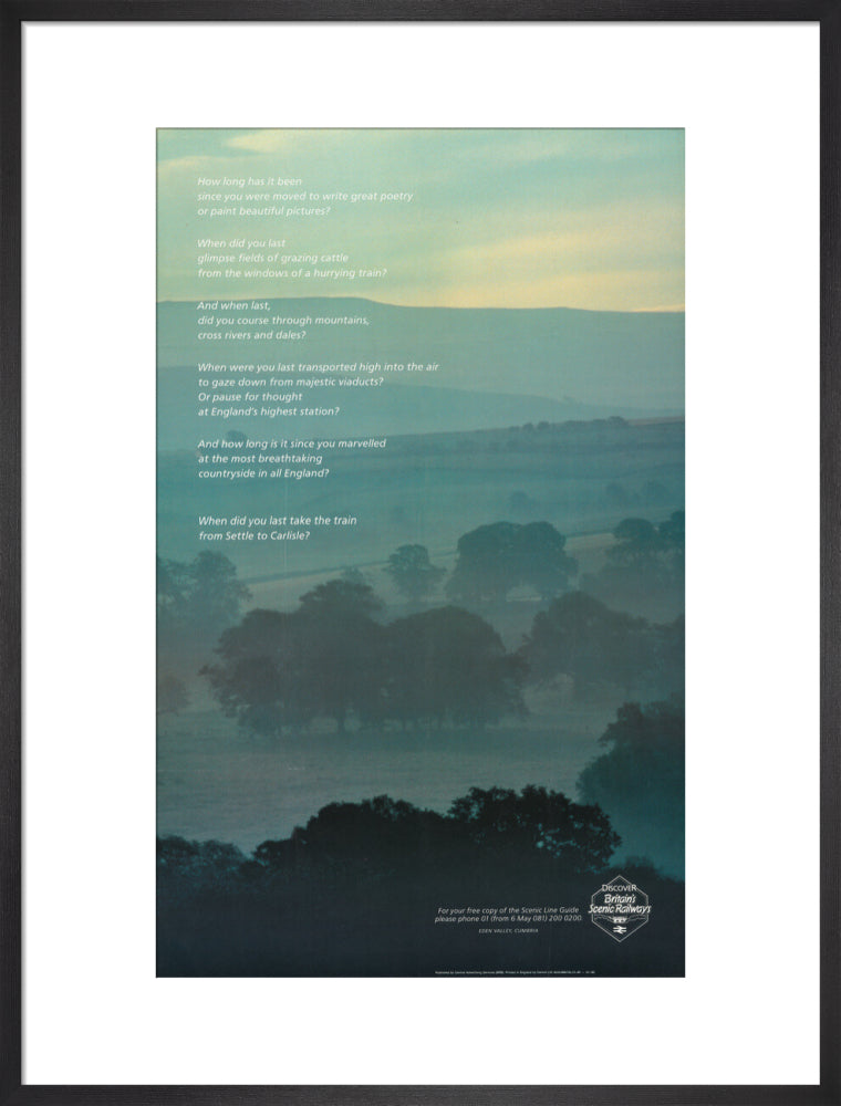 Discover Britain's Scenic Railway art print large black Art Print - Science Museum Shop