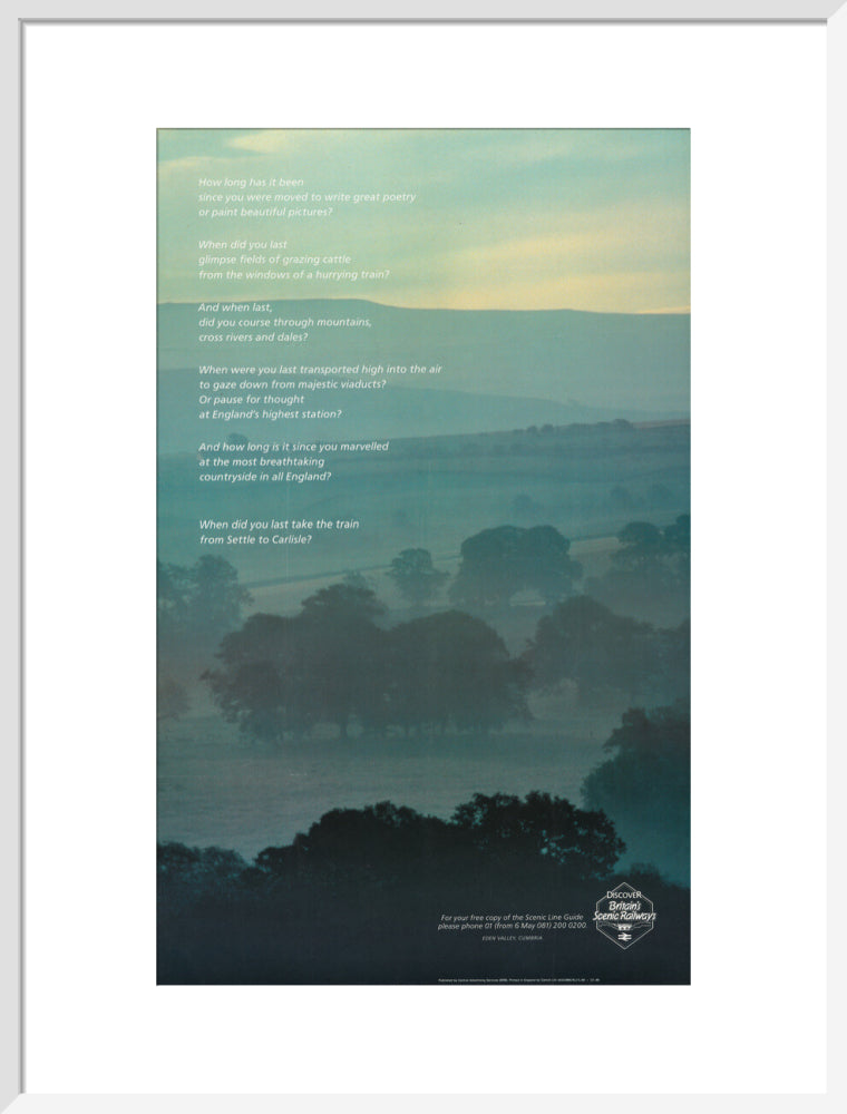 Discover Britain's Scenic Railway art print large white Art Print - Science Museum Shop