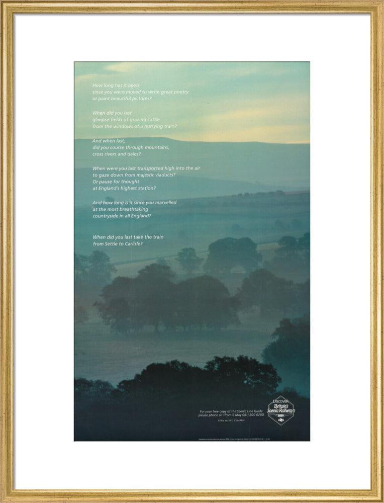 Discover Britain's Scenic Railway art print large gold Art Print - Science Museum Shop