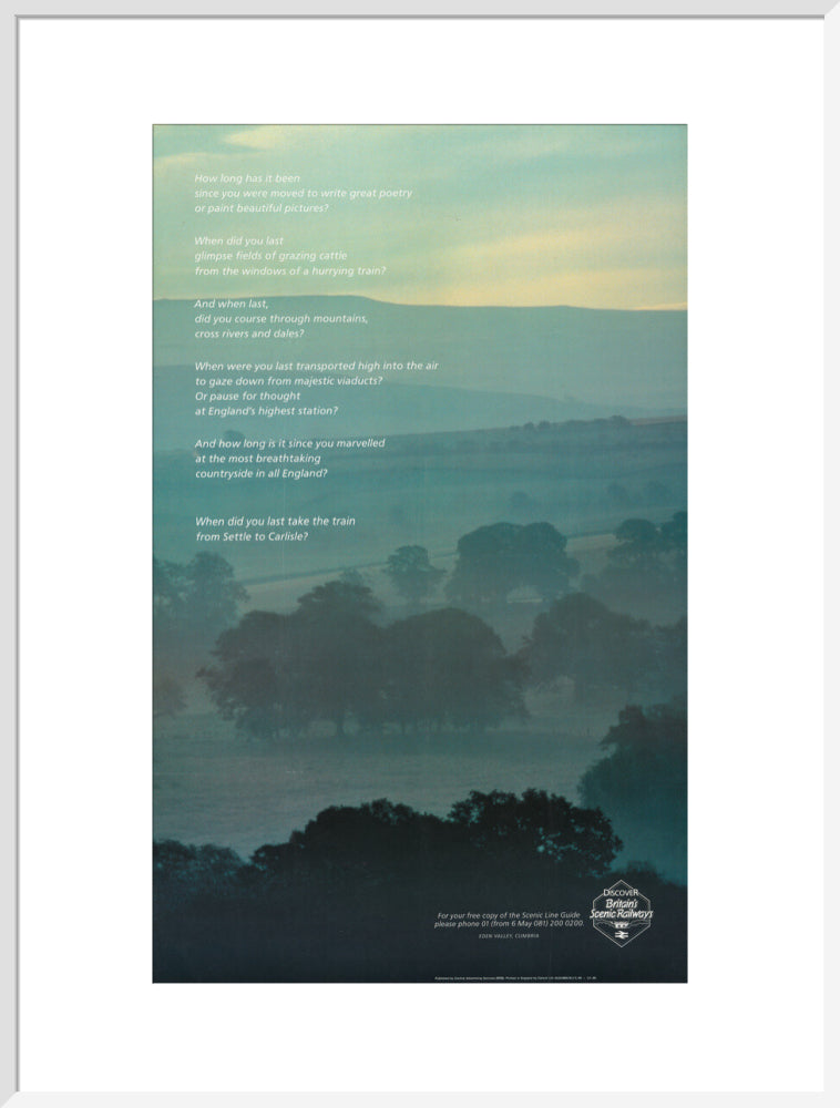 Discover Britain's Scenic Railway art print extra large white Art Print - Science Museum Shop