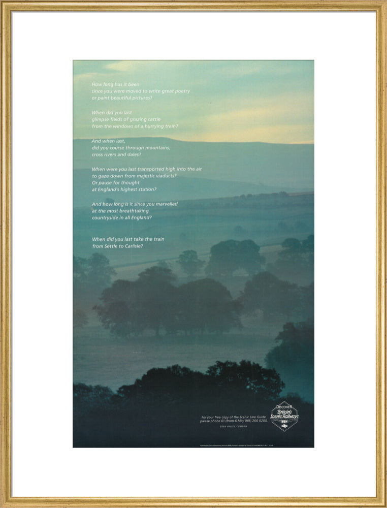 Discover Britain's Scenic Railway art print extra large gold Art Print - Science Museum Shop