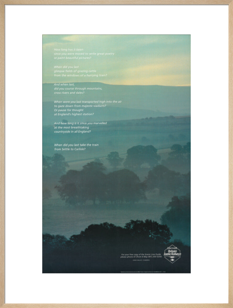 Discover Britain's Scenic Railway art print extra large natural Art Print - Science Museum Shop