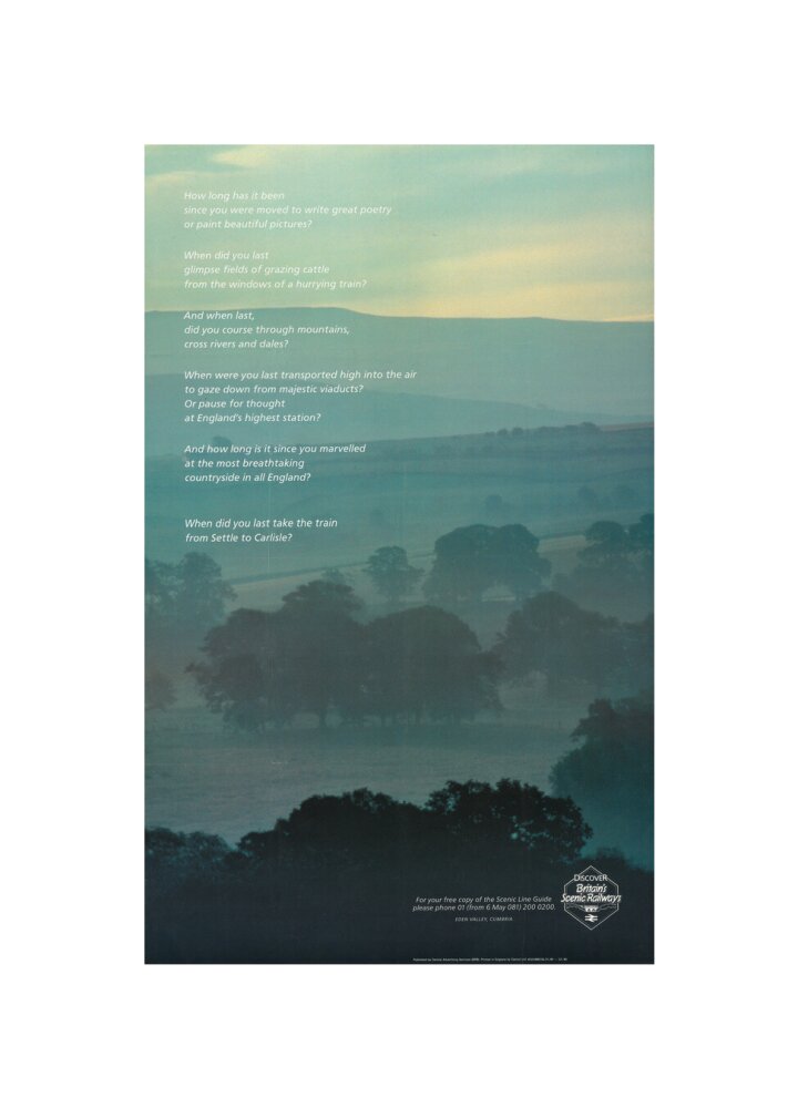 Discover Britain's Scenic Railway unstretched canvas small none Art Print - Science Museum Shop