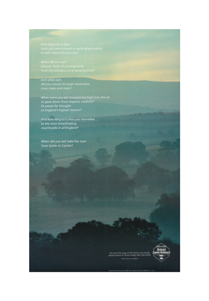 Discover Britain's Scenic Railway unstretched canvas medium none Art Print - Science Museum Shop