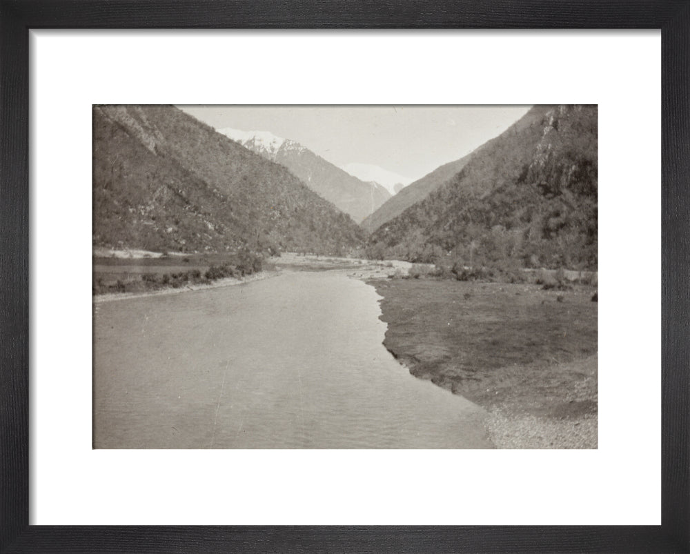 View from the Bridge over the Bzib, Looking Upstream art print extra small black Art Print - Science Museum Shop