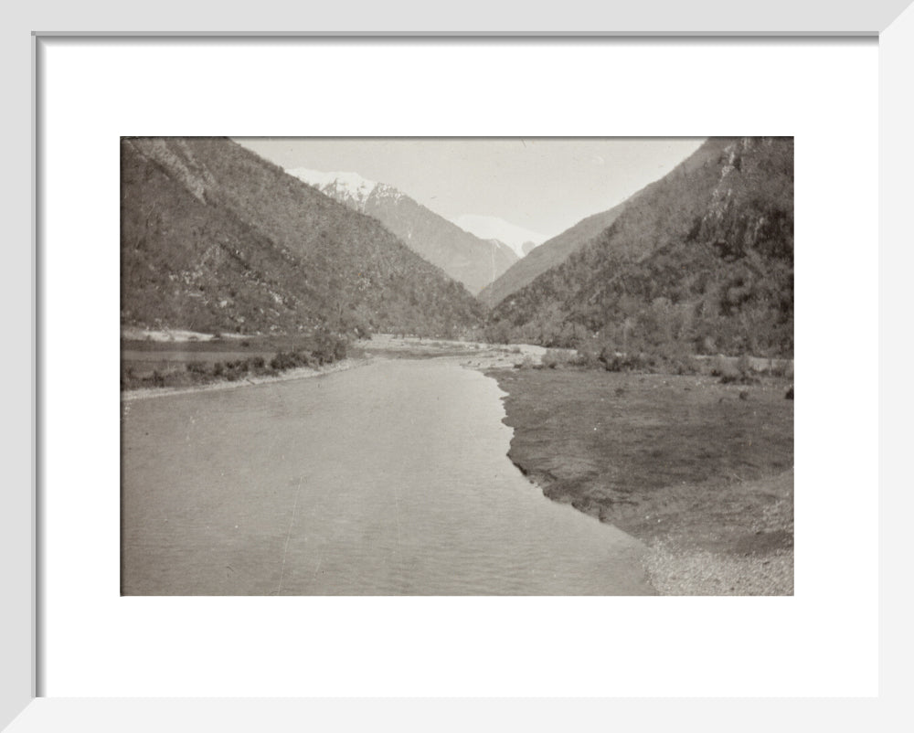 View from the Bridge over the Bzib, Looking Upstream art print extra small white Art Print - Science Museum Shop