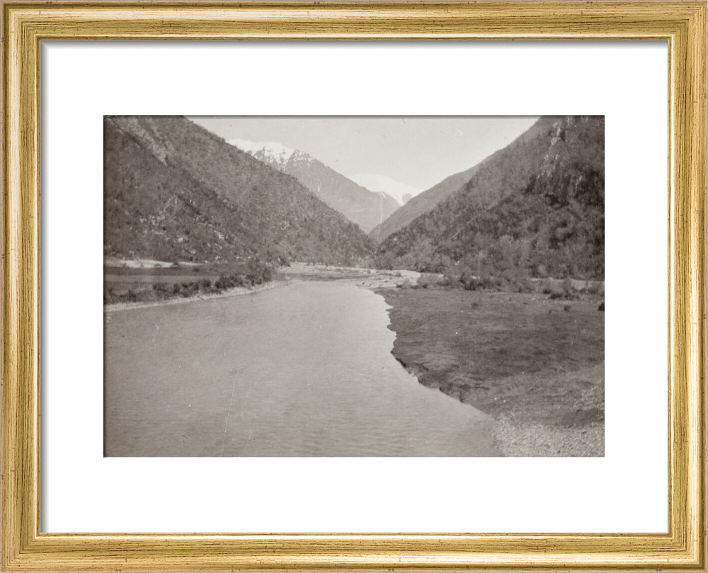 View from the Bridge over the Bzib, Looking Upstream art print extra small gold Art Print - Science Museum Shop