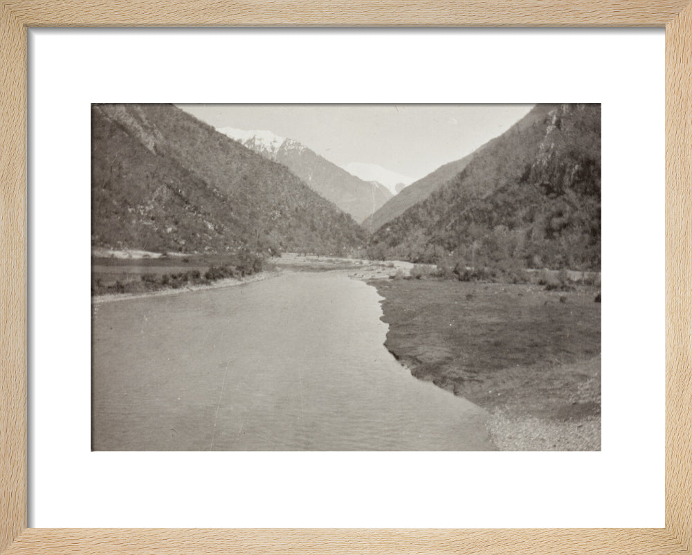 View from the Bridge over the Bzib, Looking Upstream art print extra small natural Art Print - Science Museum Shop