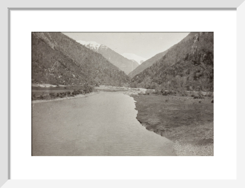 View from the Bridge over the Bzib, Looking Upstream art print small white Art Print - Science Museum Shop