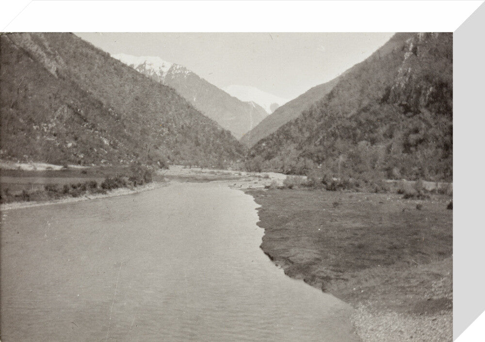 View from the Bridge over the Bzib, Looking Upstream stretched canvas small none Art Print - Science Museum Shop