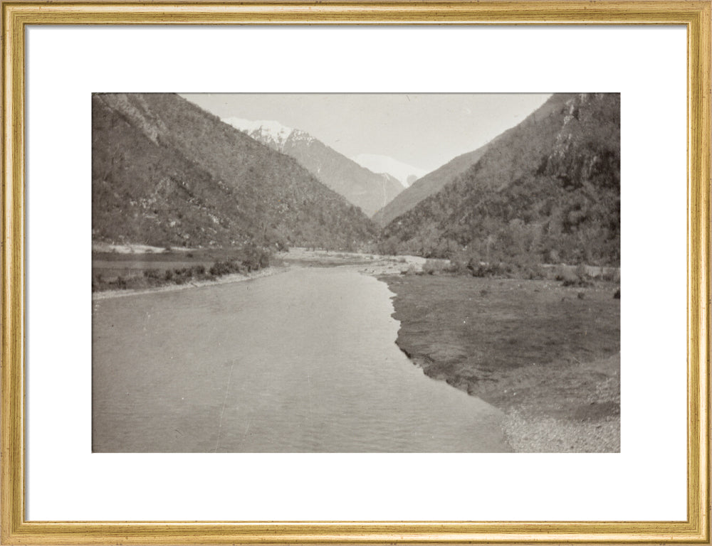 View from the Bridge over the Bzib, Looking Upstream art print medium gold Art Print - Science Museum Shop