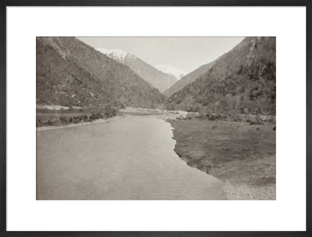 View from the Bridge over the Bzib, Looking Upstream art print large black Art Print - Science Museum Shop