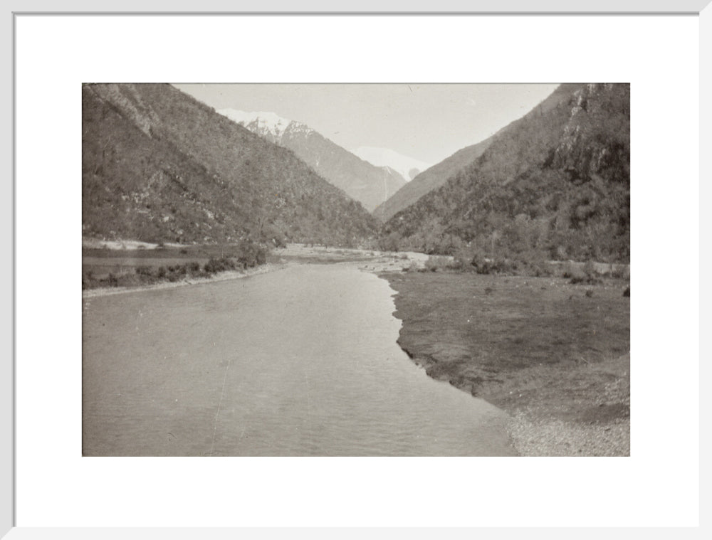 View from the Bridge over the Bzib, Looking Upstream art print large white Art Print - Science Museum Shop