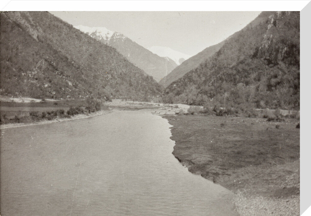 View from the Bridge over the Bzib, Looking Upstream stretched canvas large none Art Print - Science Museum Shop